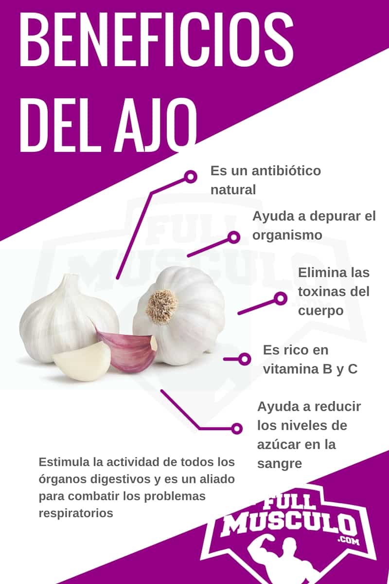 infografia de las propiedades del ajo