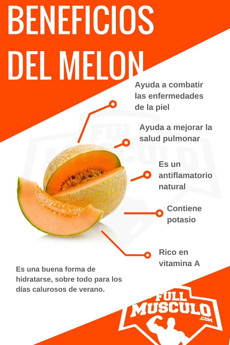 infografia de las propiedades del melón